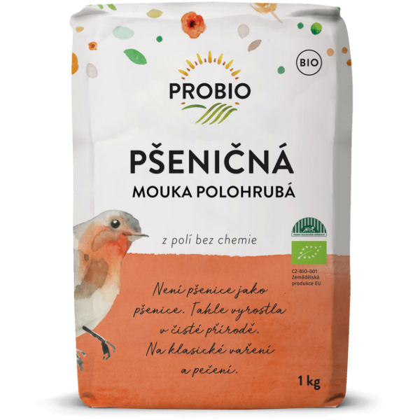 Mouka pšeničná polohrubá BIO