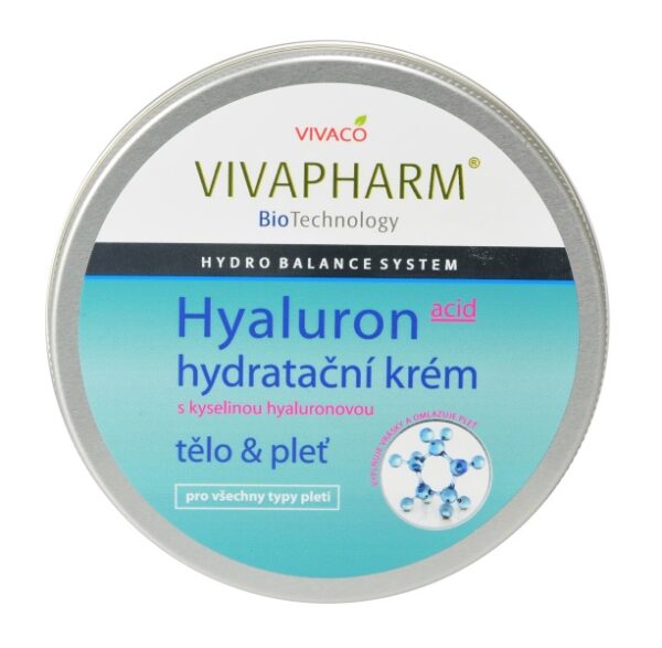 Hydratační krém s kyselinou hyaluronovou VIVAPHARM 200ml