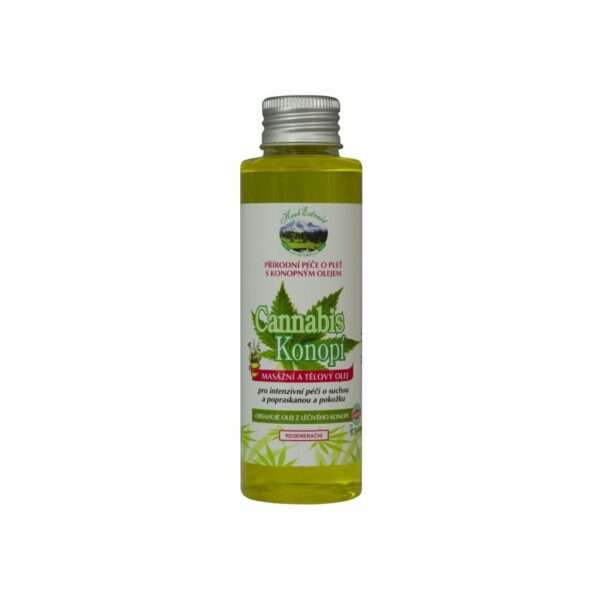 Herb Extract Masážní tělový olej Konopí 100 ml