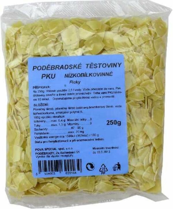 Těstoviny PKU (nízkobílkovinné) fleky 250g POVA