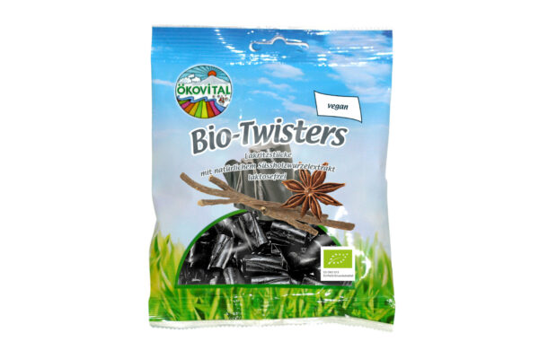 Bonbóny lékořicové Twisters BIO - Vegan - Ökovital 80g