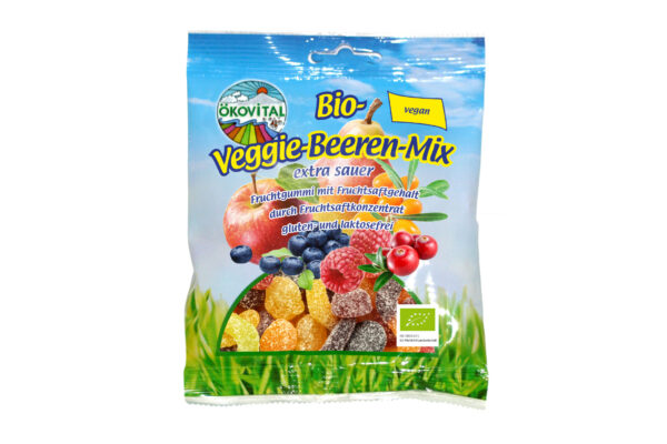 Bonbóny ovoc.Veggie Beeren Mix bez žel. BIO, vegan 80g