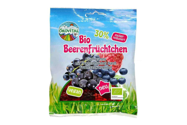 Bonbóny ovoc.Veggie Beerenfrüchten bez žel. BIO vegan-Ökovital 80g