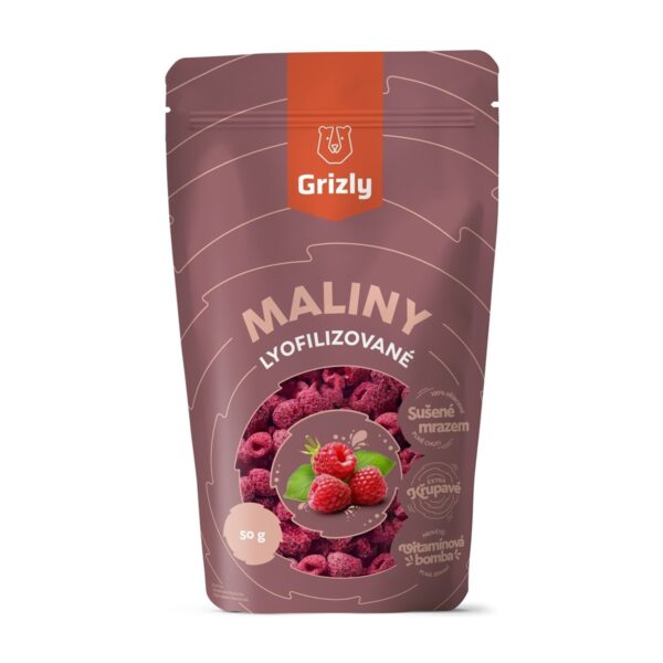 Maliny lyofilizované 50g GRIZLY