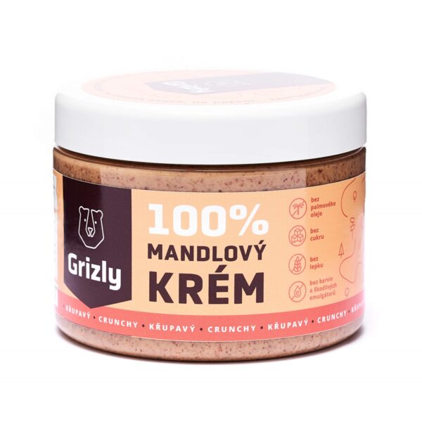 Mandlový krém křupavý 100% 500 g GRIZLY